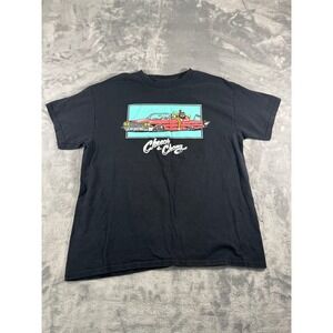 Cheech & Chong Lowrider Graphic T-Shirt Mens Large Black Cotton Short Sleeve